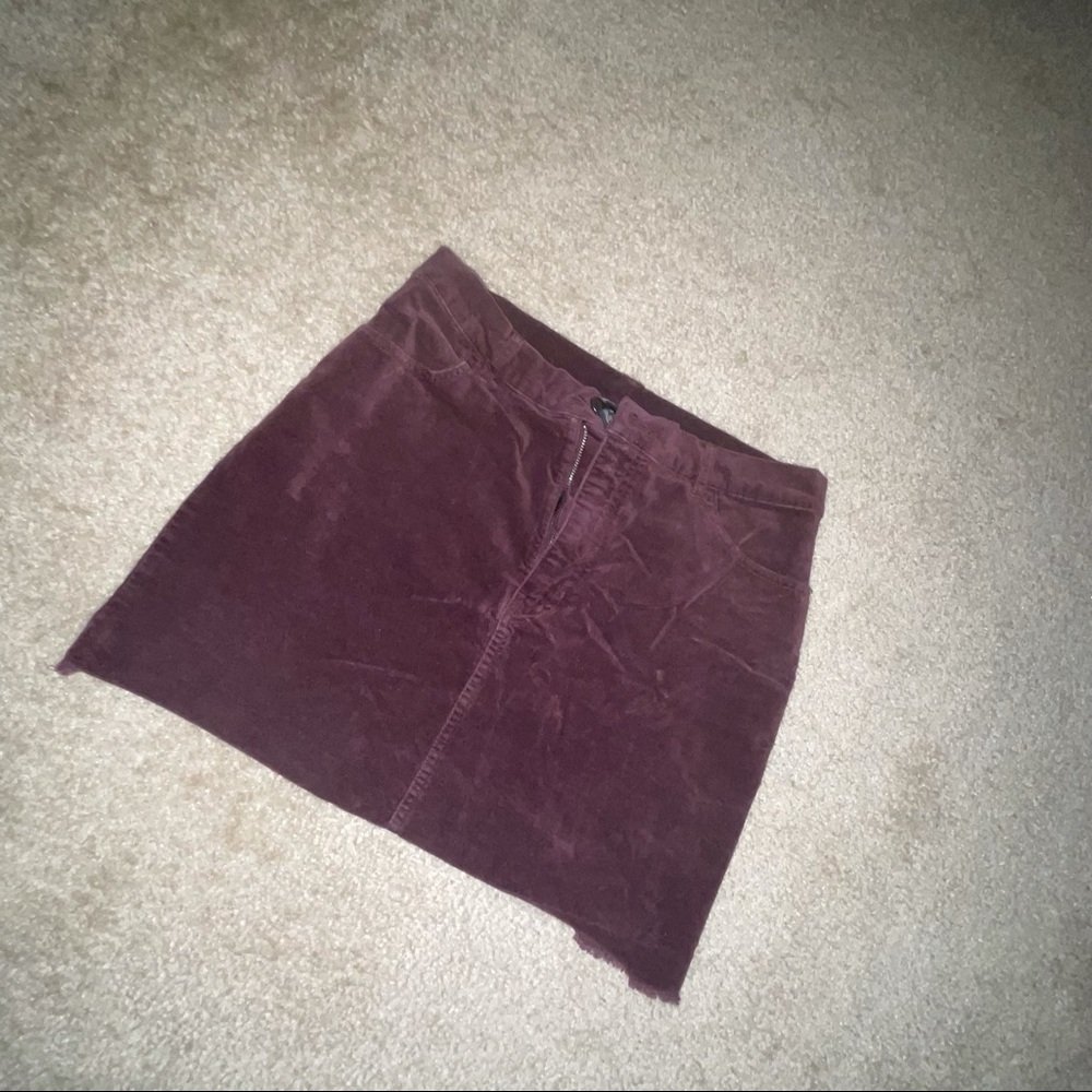 Burgundy corduroy skirt